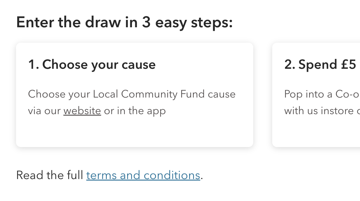 Text links with the standard link colour applied